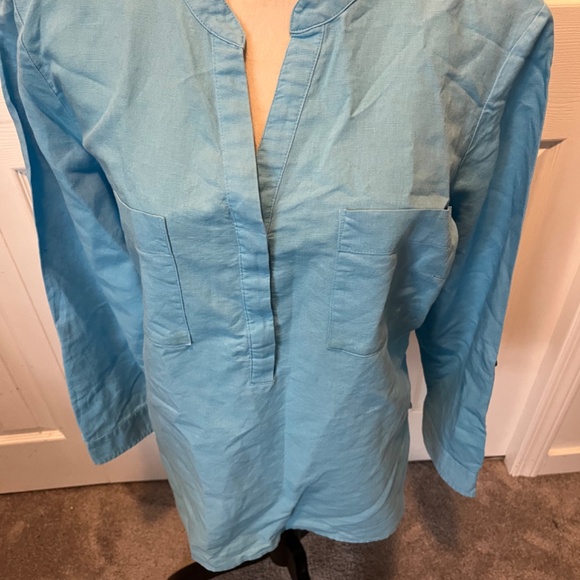 Talbots size L linen blend top - Picture 10 of 12